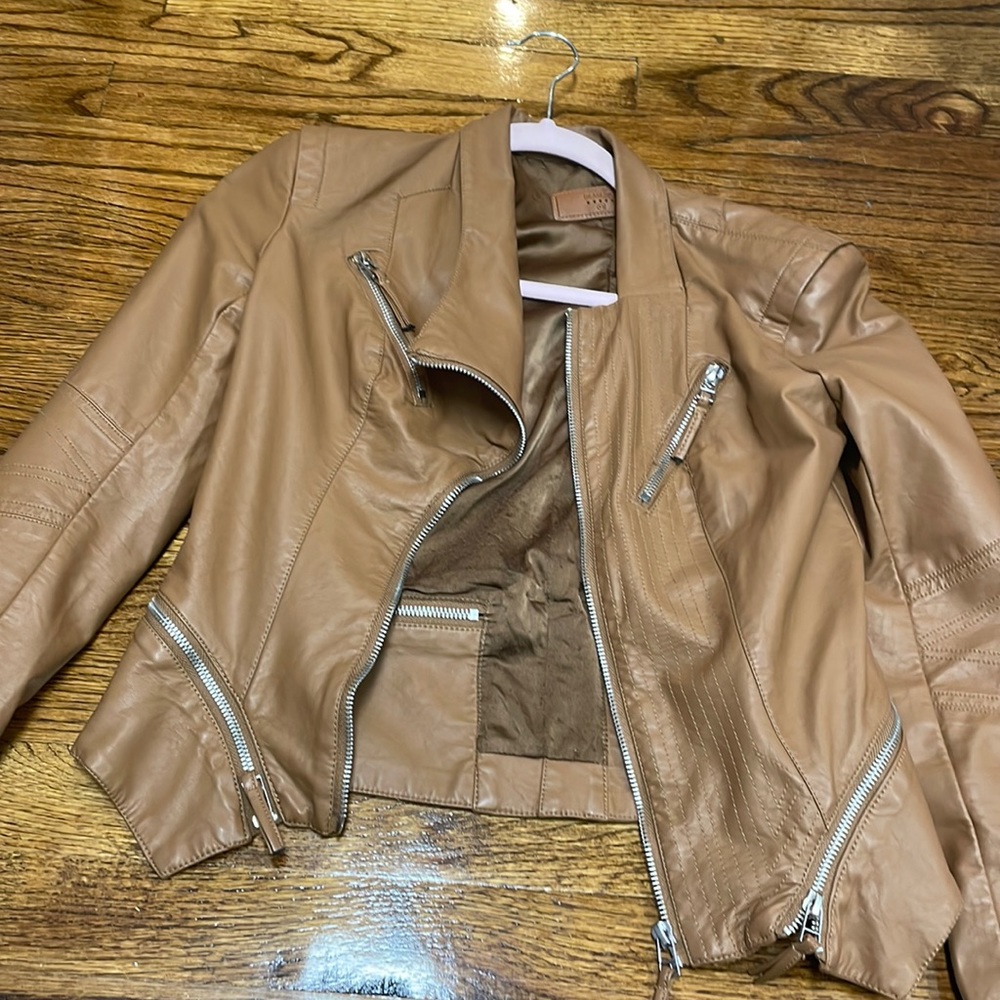 Brown leather jacket